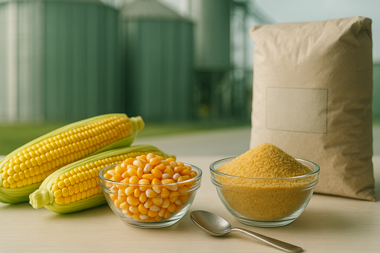 Maize grain and flour